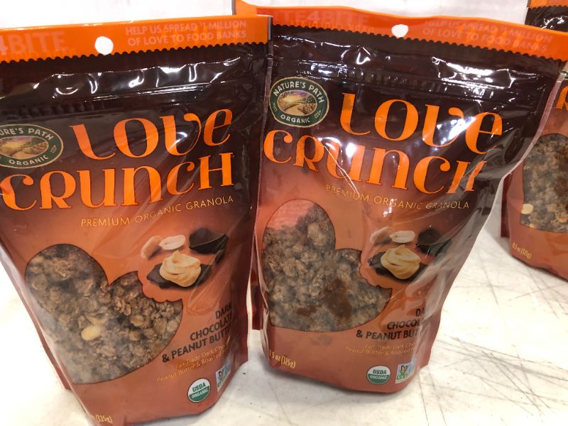 Photo 3 of 2pack--love cruch premium organic granola dark chocolate & peanut butter 11.5oz  best by 06-2022