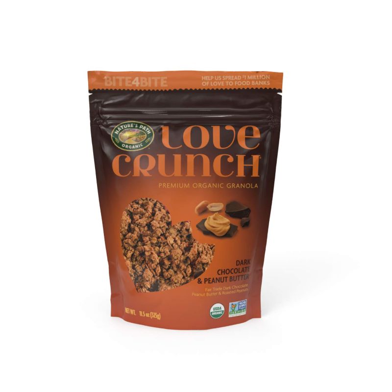 Photo 1 of 2pack--love cruch premium organic granola dark chocolate & peanut butter 11.5oz  best by 06-2022