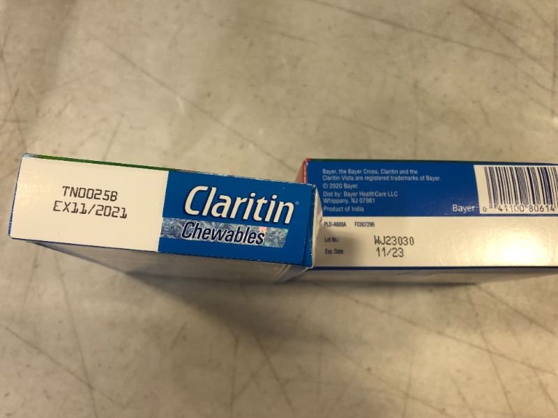 Photo 2 of Claritin 24 Hour Allergy Medicine, Non-Drowsy Prescription  exp date 11/2021-2023