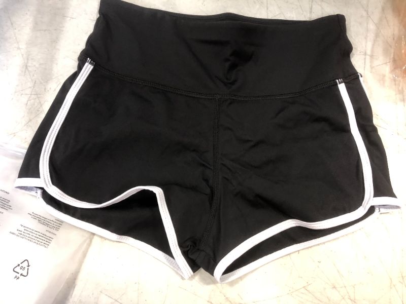 Photo 2 of Gafeng women's shorts booty lifting ruched high waist workout yoga running short size M--RUN SMALL BLACK COLOR