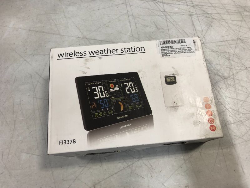 Photo 3 of Newentor Weather Station Wireless Indoor Outdoor Thermometer, Color Display Digital Weather Thermometer with Atomic Clock, Forecast Station with Calendar and Adjustable Backlight
