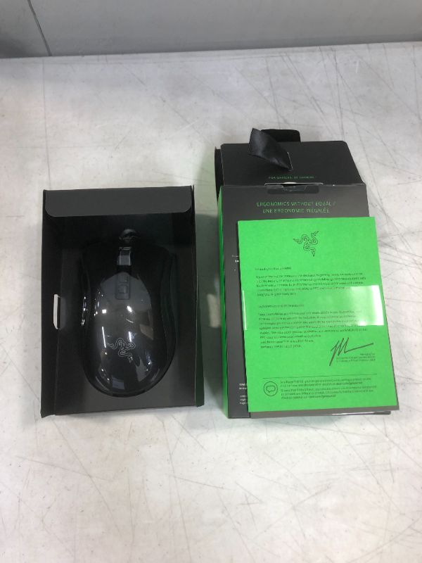 Photo 4 of Razer DeathAdder V2 Gaming Mouse: 20K DPI Optical Sensor - 2nd Gen Faster Optical Switch - Chroma RGB Lighting - 8 Programmable Buttons - Rubberized Side Grips - Ergonomic Design - Classic Black
