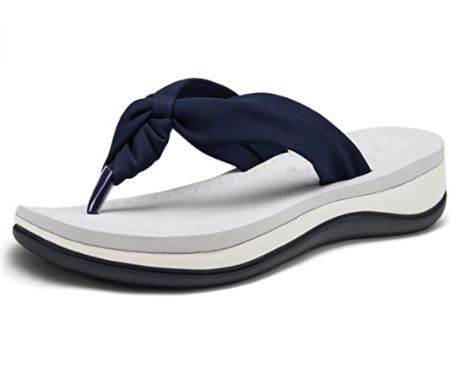 Photo 1 of Jeossy Women's Arch Support Flip Flops Sandals Classic Outdoor Shoes Casual Thong Slides 8-8.5