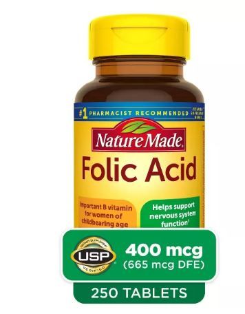 Photo 1 of Folic Acid 400 mcg (665 mcg DFE) Tablets 3 pack
exp apr 2024