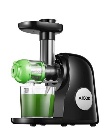 Photo 1 of Aicok Juicer Machines, Slow Masticating Juicer Extractor Easy to Clean, Cold Press Juicer with Brush, Juicer with Quiet Motor & Reverse Function, for High Nutrient Fruit & Vegetable Juice