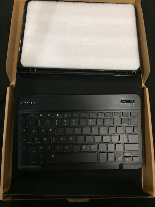 Photo 2 of iPad Case with Keyboard 10.2'' iPad 8th Generation Case with Keyboard - iPad Keyboard Case with Backlit, Bt, Keyboard and Built-in Pencil Holder - for iPad 7th (2019)/8th (2020) Generation - Black
