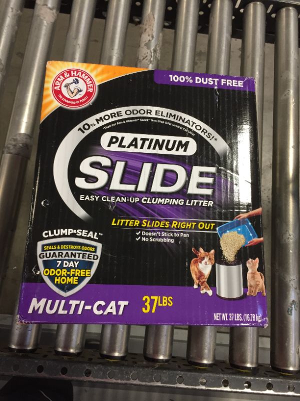 Photo 2 of Arm & Hammer Litter Platinum Slide Multi-Cat Cat Litter, 37-lb box