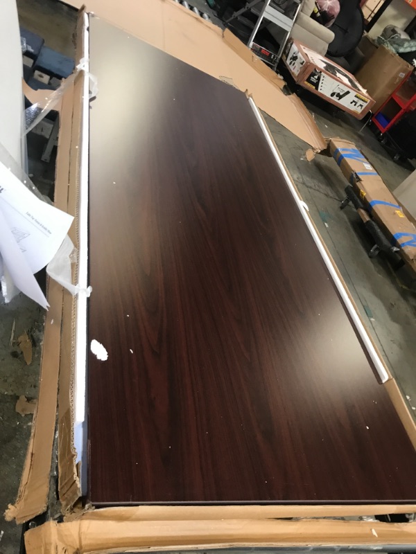 Photo 2 of Lorell Active Office Relevance Table Top, Mahogany,Laminated