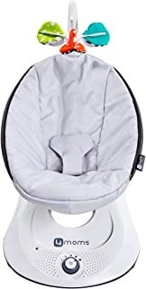 Photo 1 of 4moms rockaRoo Baby Swing, Compact Baby Rocker with Front to Back Gliding Motion, Smooth, Nylon Fabric, Grey Classic
