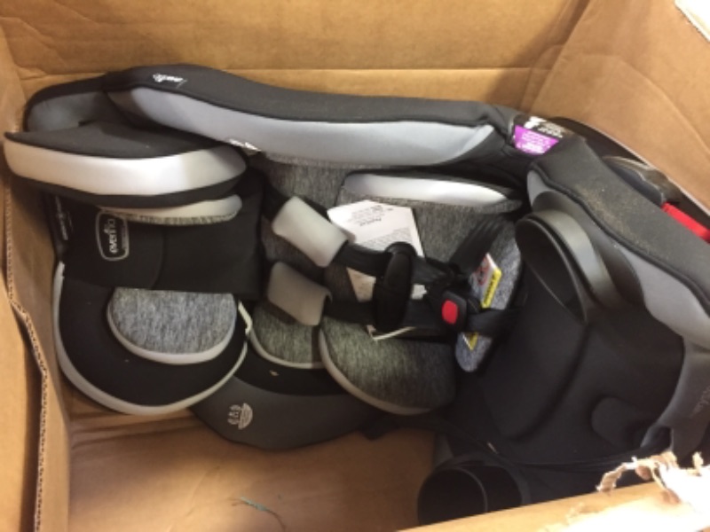 Photo 1 of Evenflo EveryStage DLX All-In-One Convertible Car Seat for Infants & Toddlers, Rear Facing, Forward Facing, Canyons Gray
