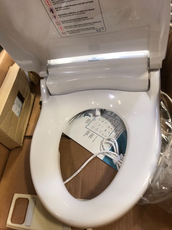 Photo 3 of BidetMate 1000 Series Electric Bidet Heated Smart Toilet Seat with Heated Water, Wireless Remote, and Heated Dryer - Adjustable and Self-Cleaning - Fits Elongated Toilets
