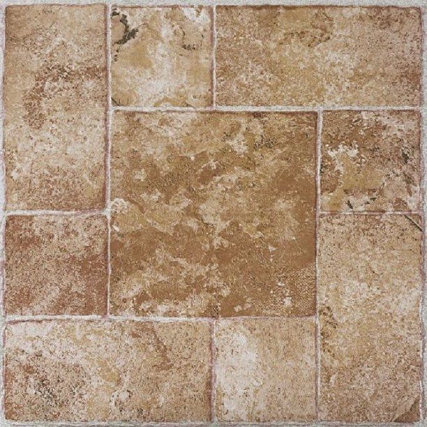 Photo 1 of Achim Tivoli 12"x12" 1.2mm Peel & Stick Vinyl Floor Tiles 45 Tiles/45 Sq. Ft. Beige Terracotta

