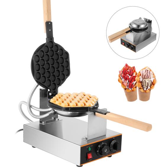 Photo 1 of 110v Electric Egg Cake Oven Qq Ice Cream Waffle Maker Stainless Steel Machine
