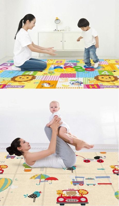 Photo 1 of Double Sided XL Play Mat 180*100*1cm - Anti-Fall & Water Resistant & Foldable Play Mat - Foam Play Carpet with Storage Bag