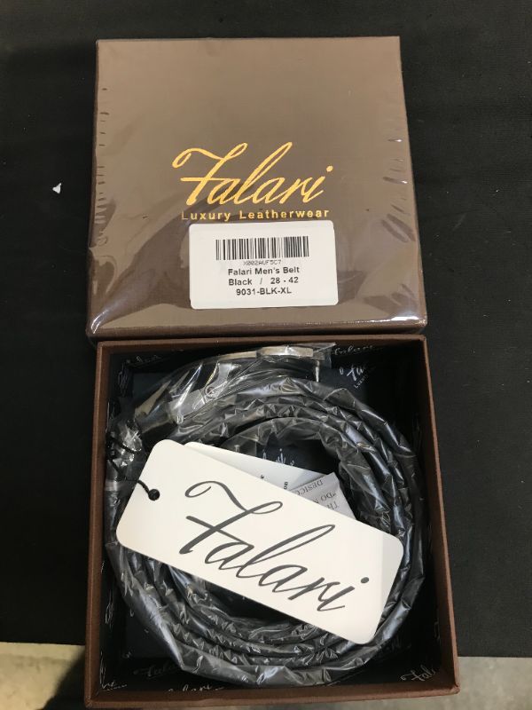 Photo 1 of Falari Men's Leather Belt Dress Adjustable Size
size 42\44
