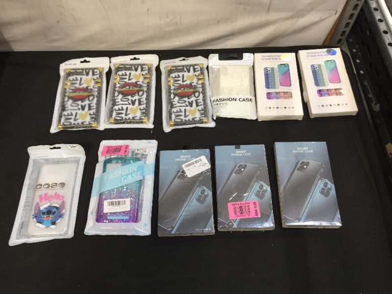 Photo 1 of iphone case bundle including 4 of xr, 3 of 7p/8p, and 4 of 12 pro