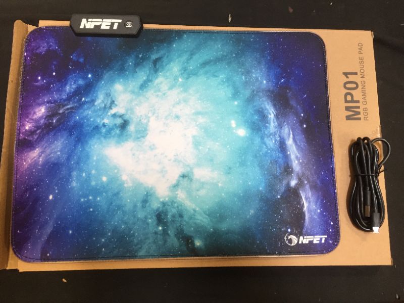 Photo 1 of NPET MP01 RGB GAMING MOUSE PAD