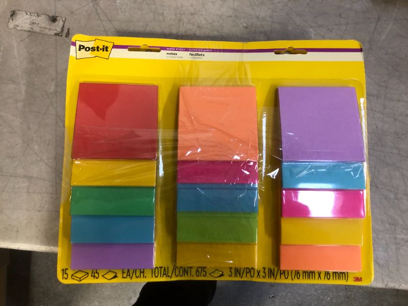 Photo 2 of Post-it 15pcs Sticky Notes - Multicolor 3 pack 
