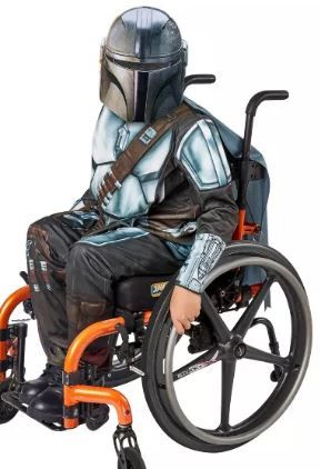 Photo 1 of Kids' Adaptive Star Wars Mandalorian Halloween Costume Jumpsuit with Mask size M
