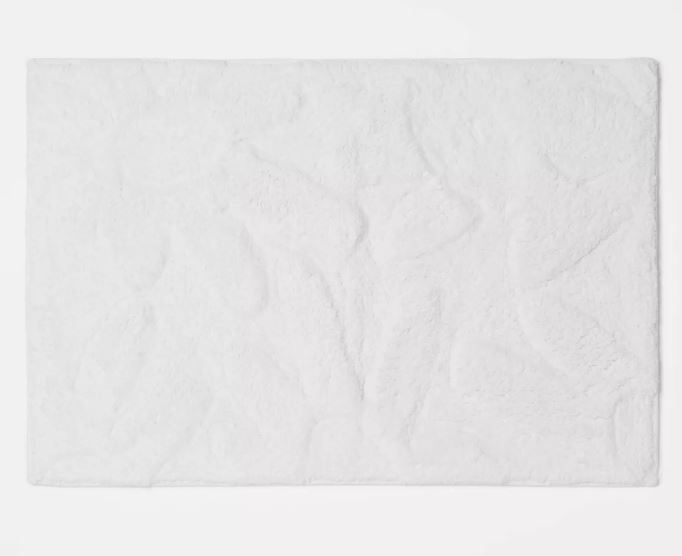 Photo 1 of 17"x24" Daisies Cotton Bath Rug White - Room Essentials™
