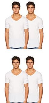 Photo 1 of Hanes Ultimate Men's Comfort Fit V-Neck Undershirt 4-Pack size M
