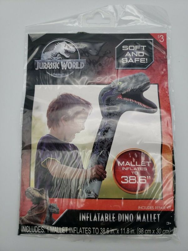 Photo 1 of Jurassic World TYRANNOSAURUS T-REX Inflatable Dino Mallet Dinosaur t
