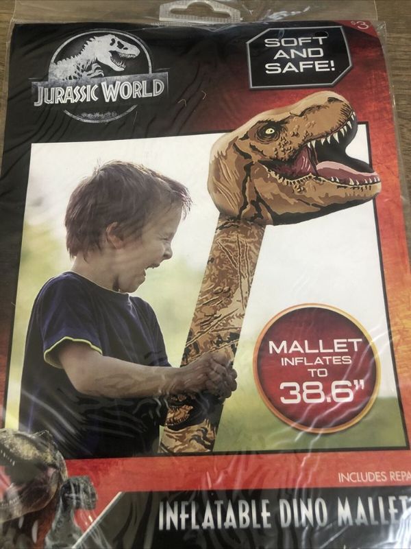Photo 1 of Jurassic World TYRANNOSAURUS T-REX Inflatable Dino Mallet Dinosaur t
