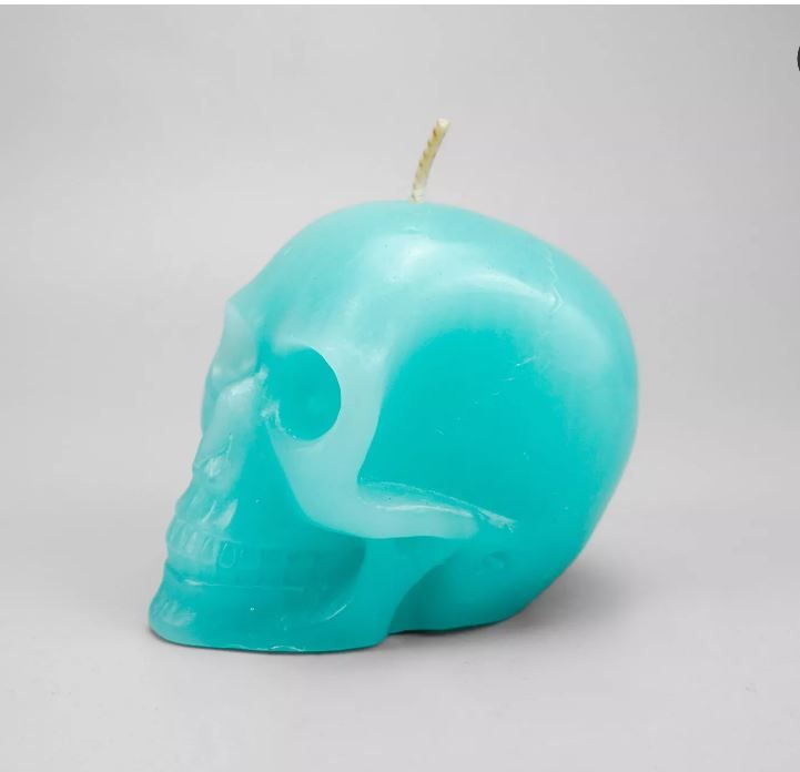 Photo 1 of 4ct Skull Candle Blue - Bullseye's Playground™
