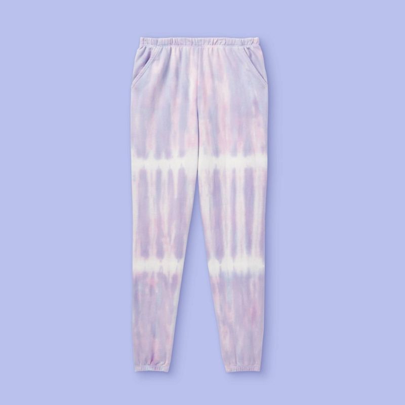 Photo 1 of KIDS Girls' Tie-Dye Jogger Pants - More Than Magic™ Periwinkle Blue/Purple size XL (14/16)