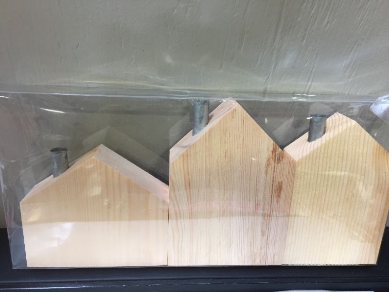 Photo 1 of 3 Pack Wood Houses for Home Decoration comes in different sizes (2 pack, 6 in total)