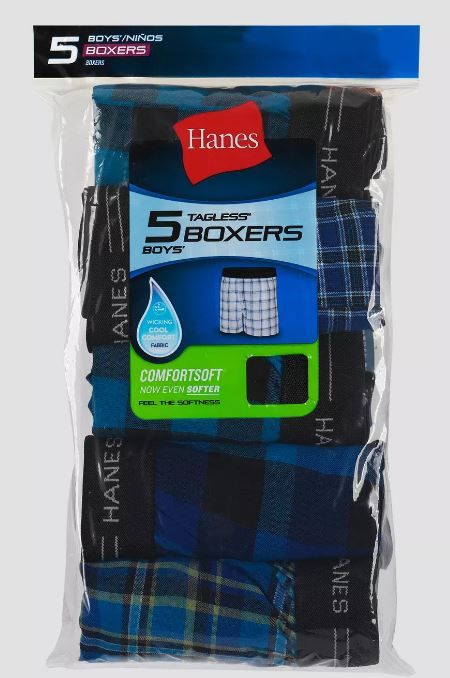 Photo 1 of Hanes Boys' 4+1 Bonus Pack X-Temp Boxer Briefs - Colors Vary size S
