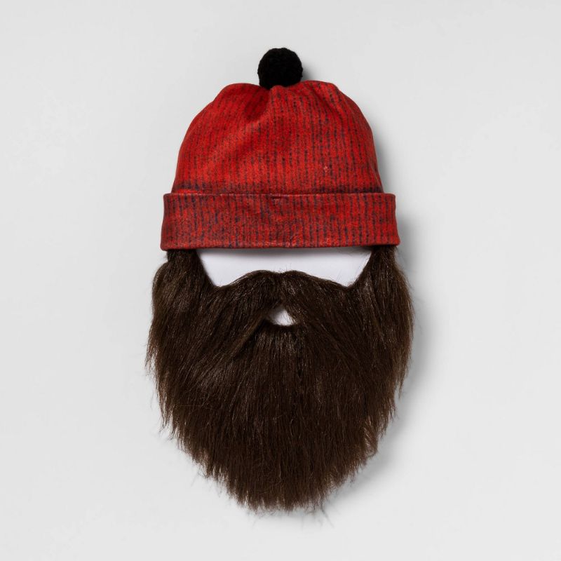 Photo 1 of Kids' Lumberjack Beard and Hat Mask Halloween Costume Accessory Set - Hyde & EEK! Boutique™
