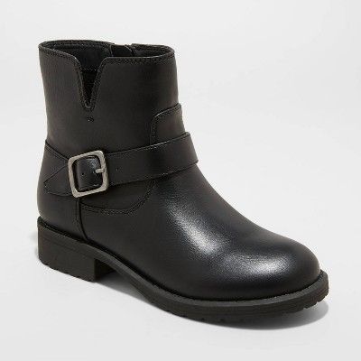 Photo 1 of Girls' Alessandra Zipper Booties - Cat & Jack™ Black size 1 
