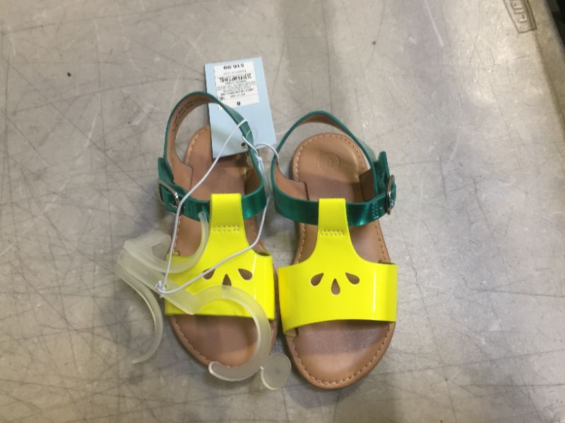 Photo 2 of Toddler Girls' Pam Ankle Strap Sandals - Cat & Jack Bright Yellow 8
