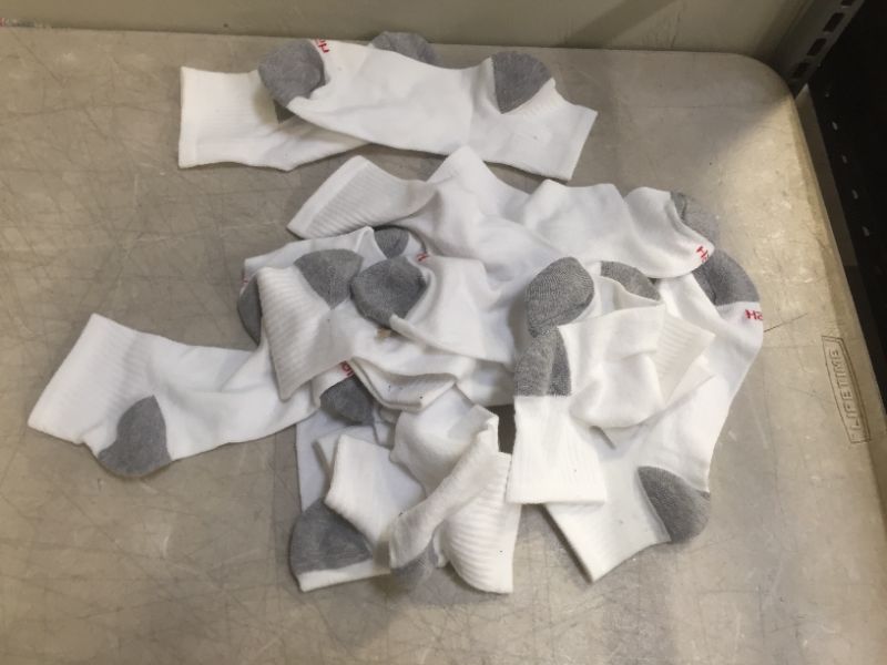 Photo 1 of 8 pairs of Hanes socks unknown size 