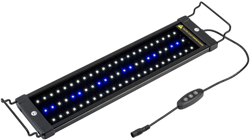 Photo 1 of NICREW ClassicLED Aquarium Light, Fish Tank Light with Extendable Brackets, White and Blue LEDs