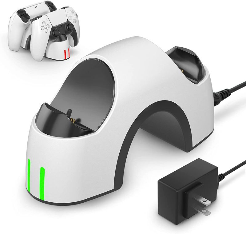 Photo 1 of binbok P5 Controller Charger Station, Charging Station Dock with AC Adapter, P5 Charger with LED Indicators, Fast Charging, Safety Chip
