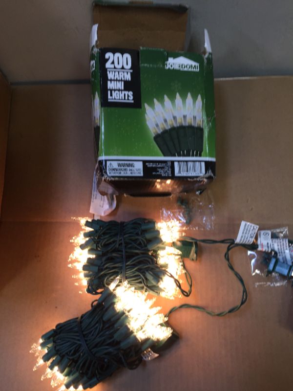 Photo 5 of 2 Sets of 100 Counts Clear Green Wire Christmas Light, Warm White Lights for Indoor or Outdoor Christmas Decorations
