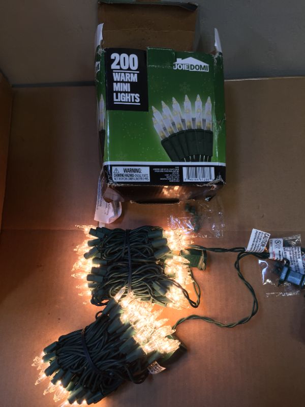 Photo 4 of 2 Sets of 100 Counts Clear Green Wire Christmas Light, Warm White Lights for Indoor or Outdoor Christmas Decorations
