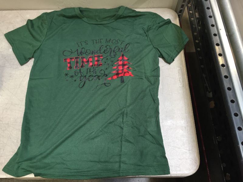 Photo 1 of generic green and black Christmas shirt M