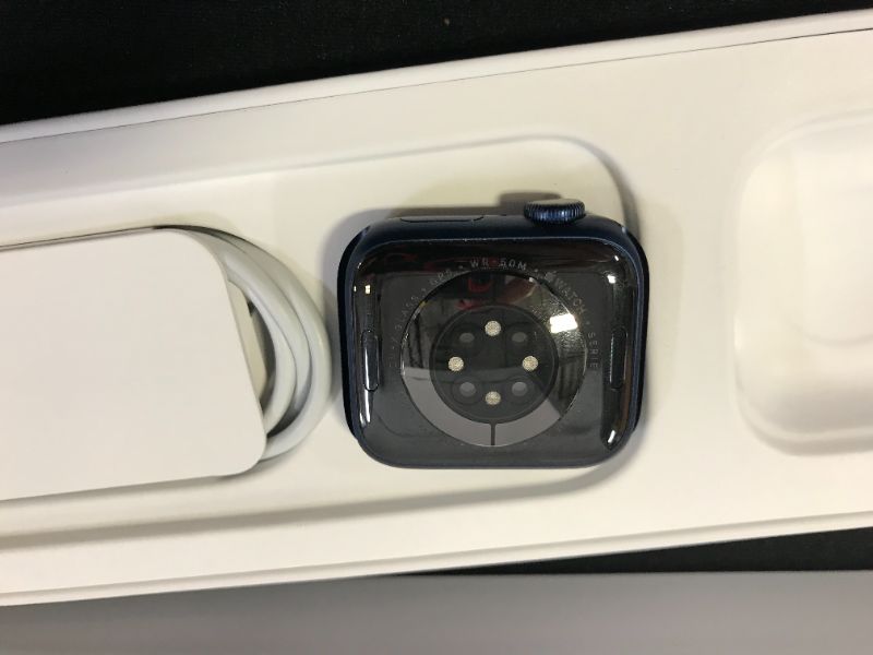 Photo 2 of Apple Watch Series 6 GPS, 40mm Blue Aluminum Case with Deep Navy Sport Band ITEM IS LOCKED 