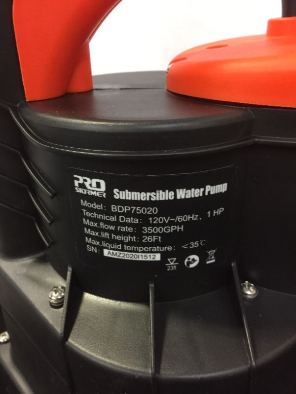 Photo 1 of PROSTORMER 2110GPH 1/2HP Submersible Clean/Dirty Water Pump with Build-in Float Switch for Pool, Pond,Garden, Flooded Cellar, Aquarium and Irrigation