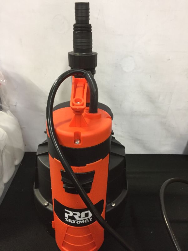 Photo 1 of PROSTORMER 2110GPH 1/2HP Submersible Clean/Dirty Water Pump with Build-in Float Switch for Pool, Pond,Garden, Flooded Cellar, Aquarium and Irrigation