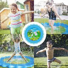 Photo 1 of VOROSY Upgraded 79" Sprinkler & Splash Play Mat, Splash Pad, Inflatable Summer Outdoor Sprinkler Pad Water Toys Fun for Children, Infants, Toddlers, Boys, Girls and Kids