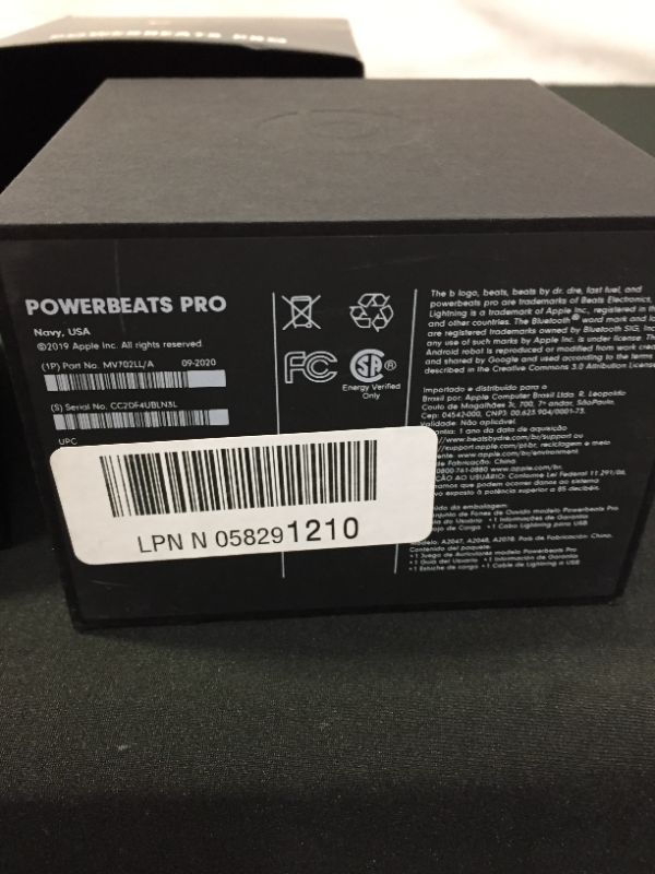 Photo 1 of Powerbeats Pro Wireless Earbuds - Apple H1 Headphone Chip, Class 1 Bluetooth Headphones, 9 Hours of Listening Time, Sweat Resistant, Built-in Microphone - Navy (MISSING CHARGER)