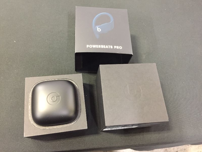 Photo 1 of Powerbeats Pro Wireless Earbuds - Apple H1 Headphone Chip, Class 1 Bluetooth Headphones, 9 Hours of Listening Time, Sweat Resistant, Built-in Microphone - Navy (MISSING CHARGER)