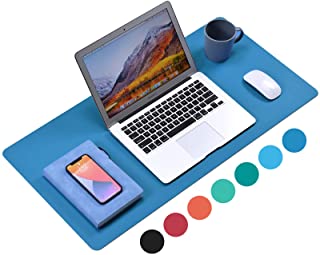 Photo 1 of Non-Slip Desk Pad (31.5 x 15.7"), Waterproof Mouse Pad, PU Leather Desk Mat, Office Desk Cover Protector, Desk Writing Mat for Office/Home/Work/Cubicle (Yacht Blue)