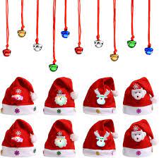 Photo 1 of 8 Pieces Christmas LED Light Velvet Santa Claus Hat