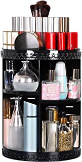 Photo 1 of Syntus Rotating Makeup Organizer, 360 Adjustable Cosmetic Carousel Spinning Holder Rack, Large Capacity Makeup Storage Box Vanity Shelf Countertop for Bathroom, Lipsticks, Brushes, Black (BRAND NEW)