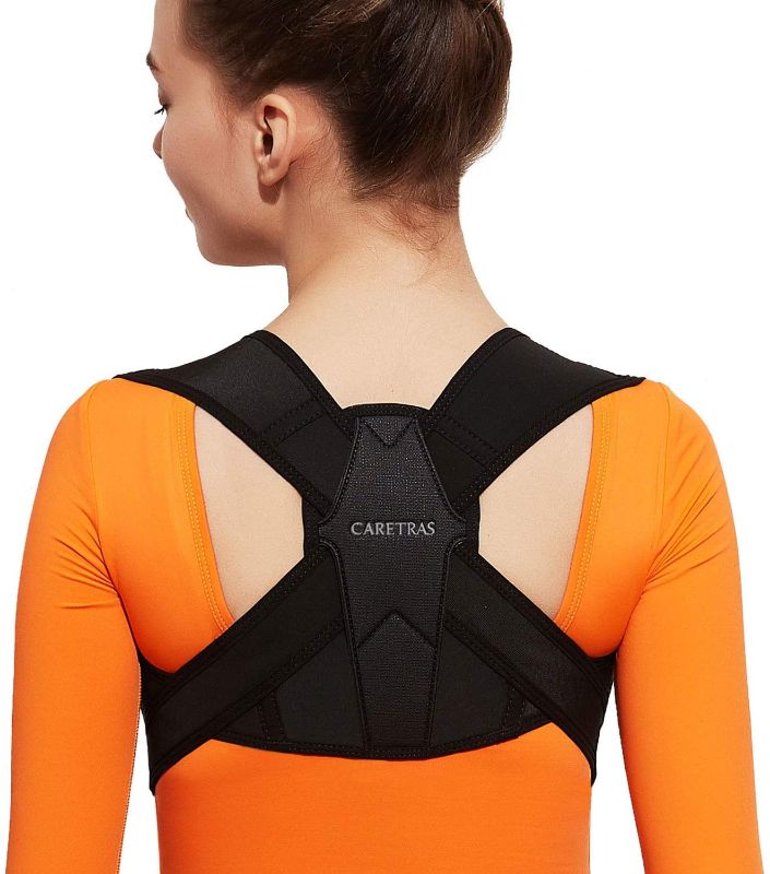 Photo 1 of 
Posture Corrector for Women and Men, Caretras Adjustable Upper Back Brace for Clavicle Support and Providing Pain Relief from Neck, Shoulder, and Upright